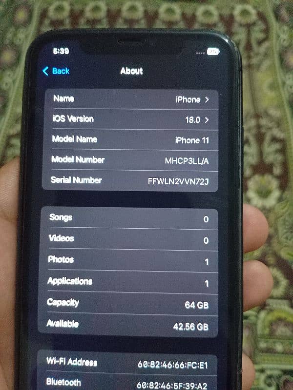 iphone 11 64gb all ok  no exchange only sale contact me on whatsapp 3