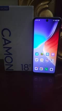 TECNO CAMON 18T 4/128 box charger sath ha home yous mobaile ha