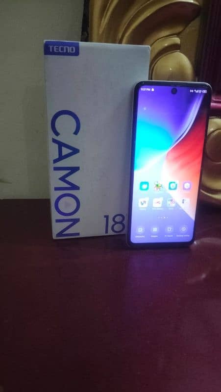 TECNO CAMON 18T 4/128 box charger sath ha home yous mobaile ha 1