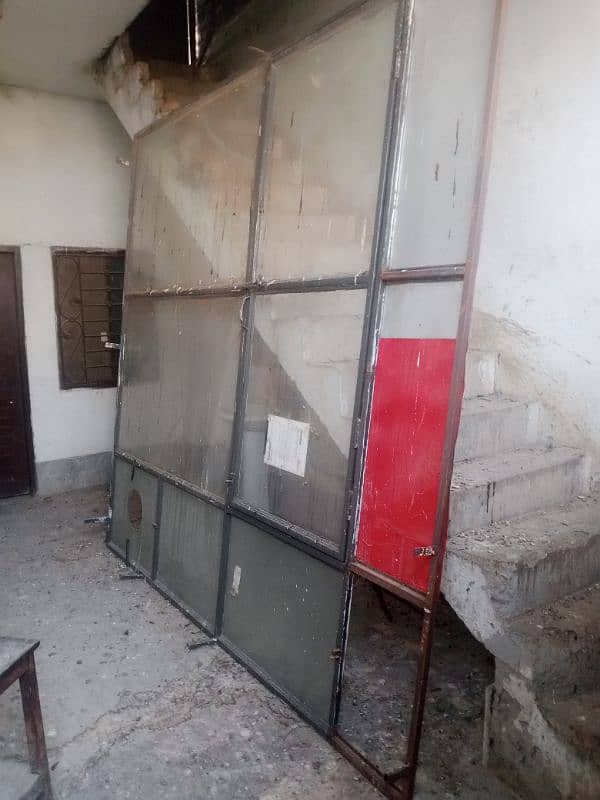 iron frame with glass for shop 1