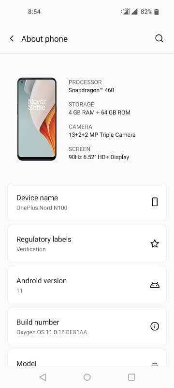 one plus Nord 100 4/64 just panel change 0