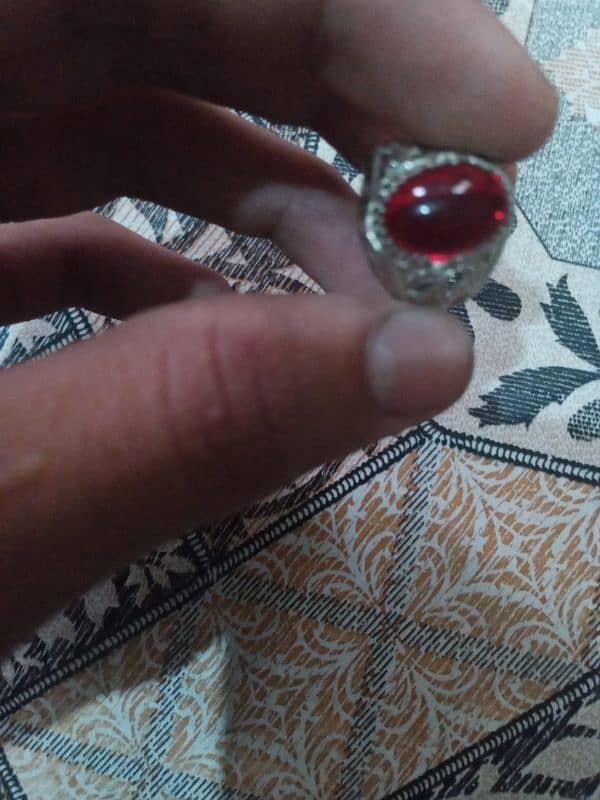 ring boys red colour stone 0