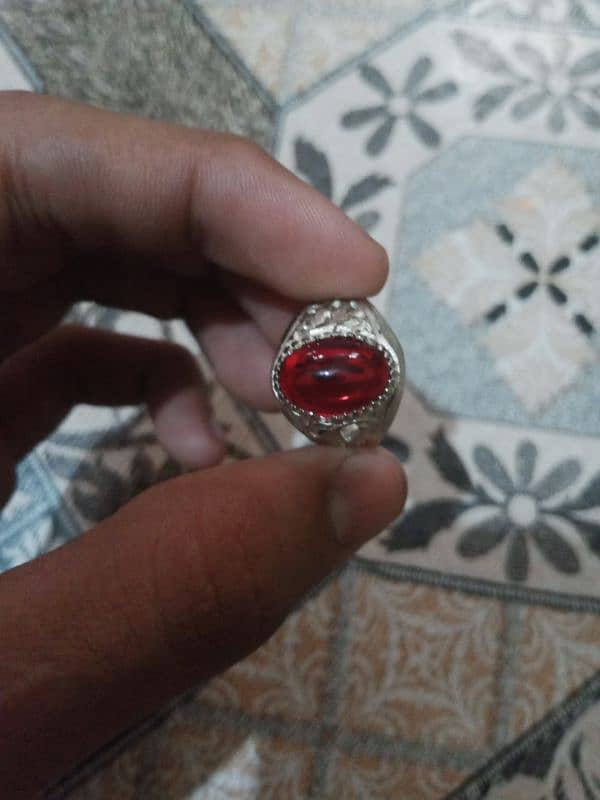 ring boys red colour stone 1