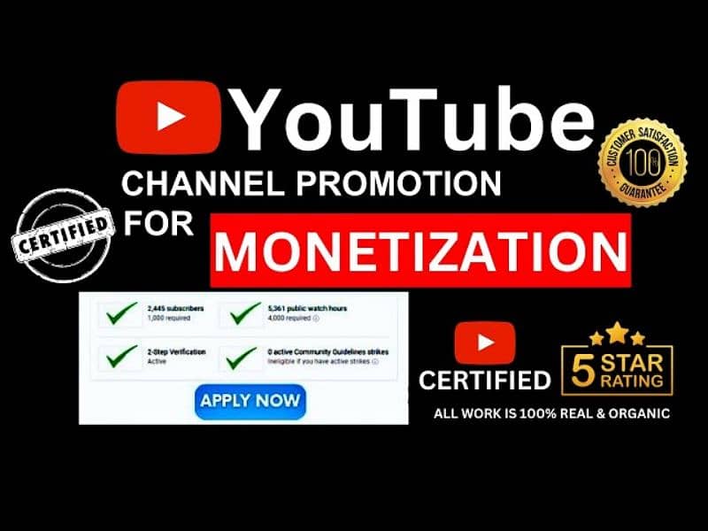 Youtube channel monetization 1k subscribers and 4k watch hours(100%) 0