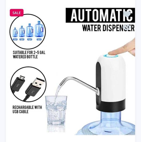 Electric Water Pump Dispenser with USB Auto Charging 0