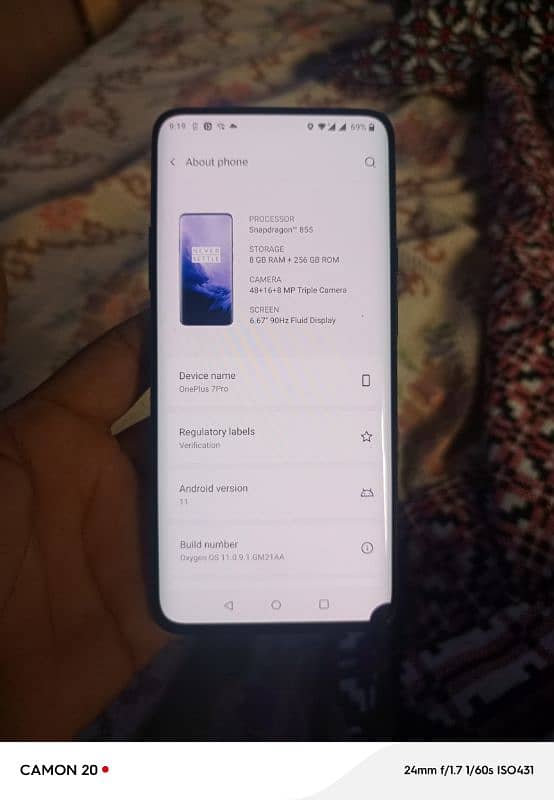 One plus 7 pro 256gb 8gb pop-up camera 1
