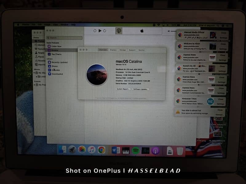 MacBook Air Model 2012 1.8 GHz Core i5 8GB 4