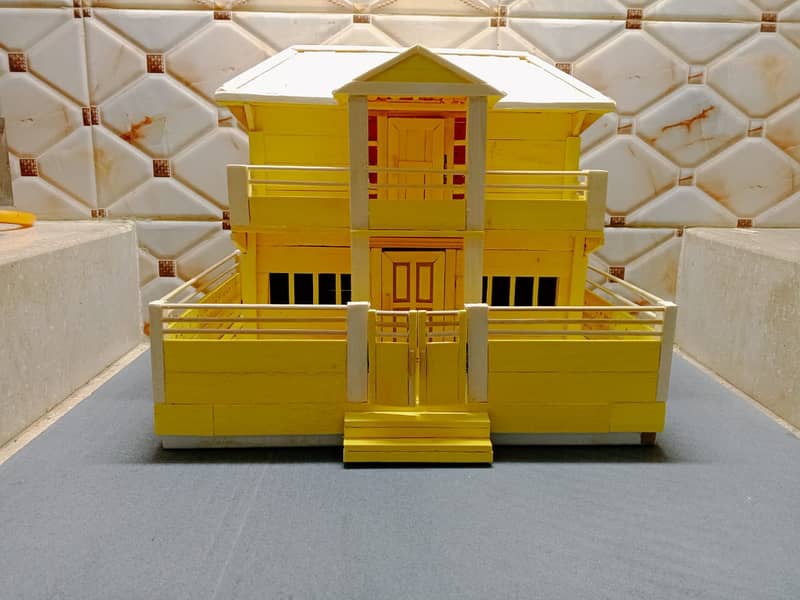 Beautiful Mini Wooden Handmade House With Night Lamp 1