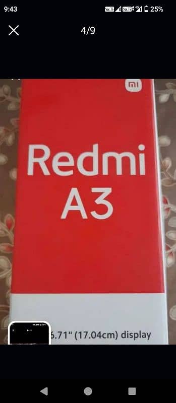 Redmi A3 4gb ram 128gb memory fully ok urgent sale 2