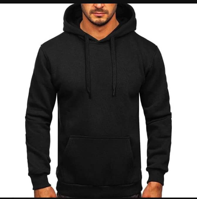 Fleece Plain Hoddie 0