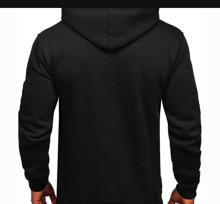 Fleece Plain Hoddie 1