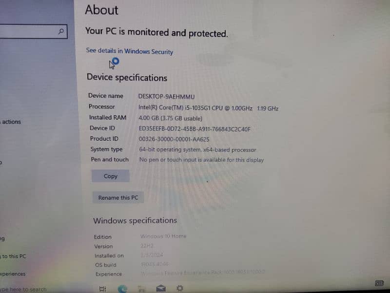 dell i5 10th generation ram 4GB 1TB 1