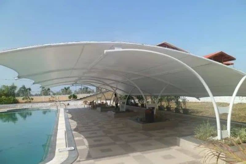 Swimming pool sheds | Shadi hall sheds | Car porch | Canopy|Pvc fabric 0