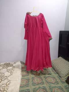 Dress: Maxi,Color: Pink(shocking) Size: Small, chest: 19,