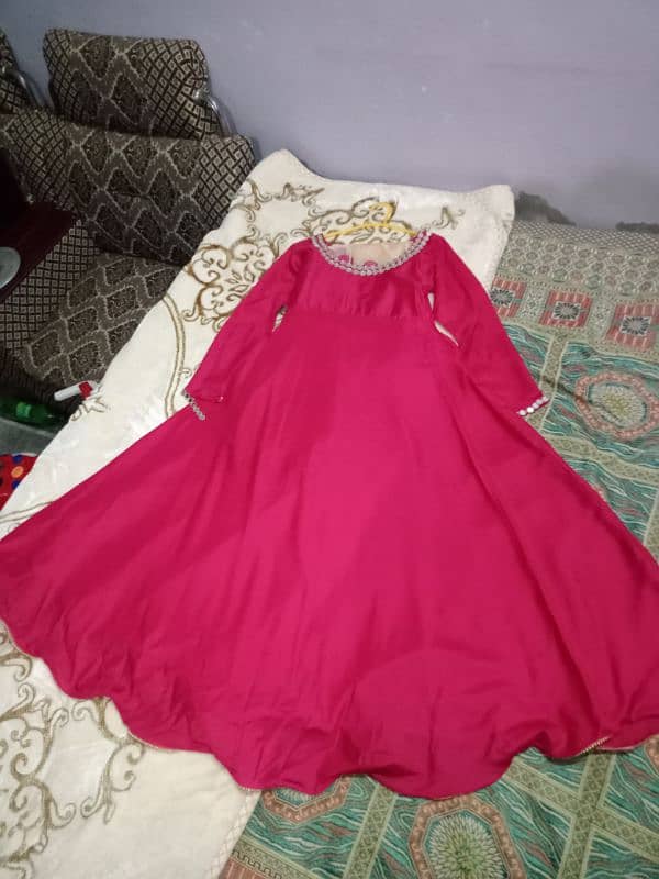 Dress: Maxi,Color: Pink(shocking) Size: Small, chest: 19, 1