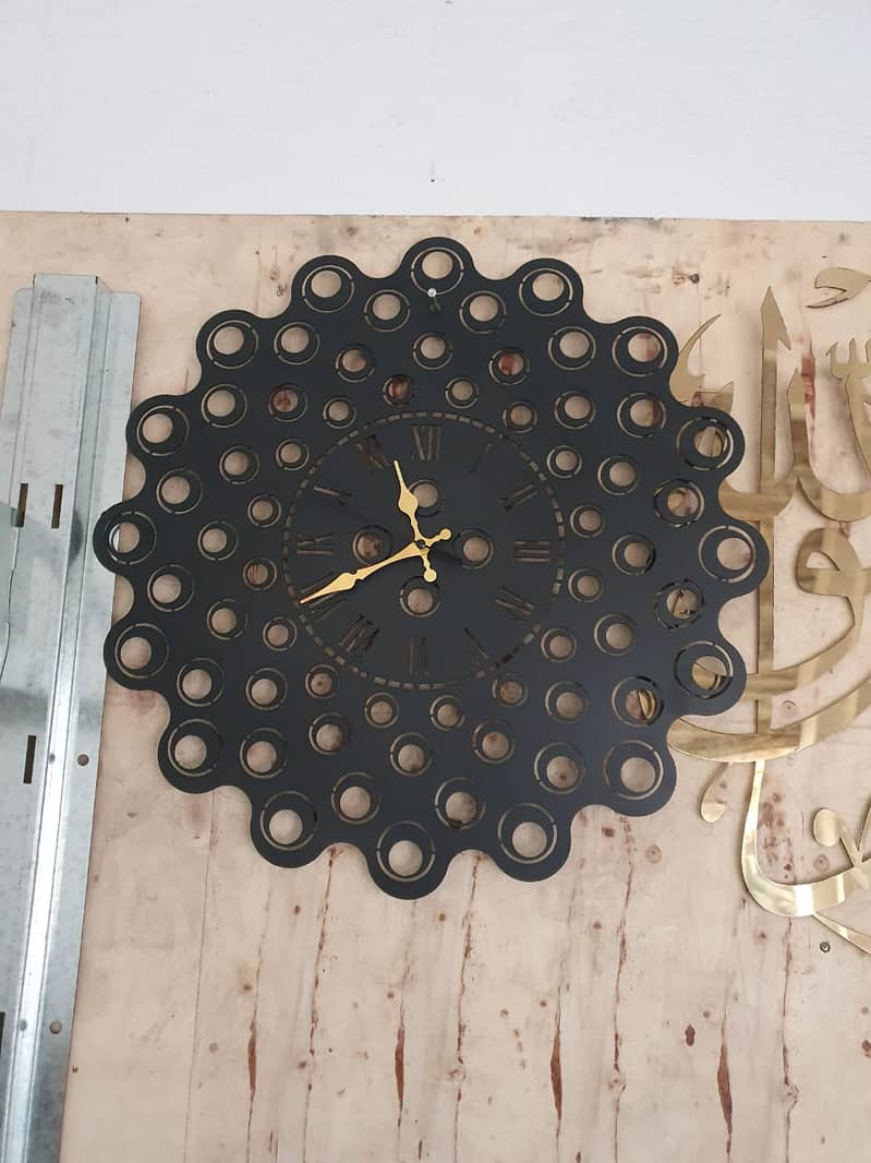 wall calligraphy / CNC / CNC cutting / design /Clock /Home Decor 1