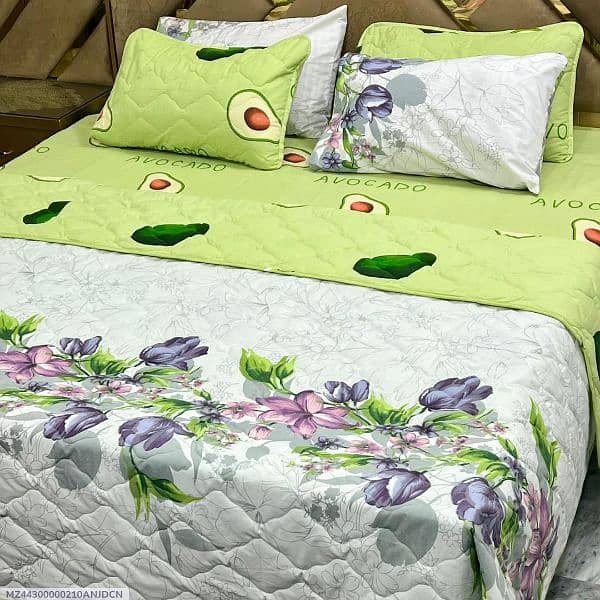 6 PCs Cotton Printed Razai with Bedsheet 1