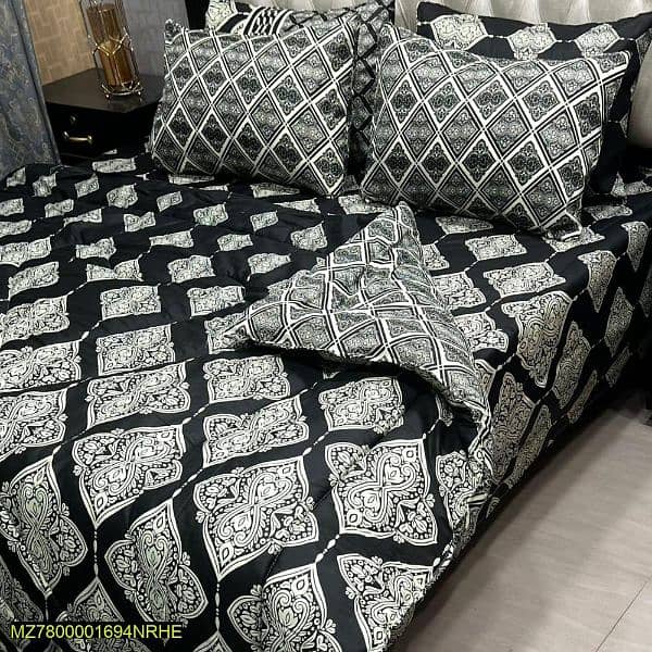 6 PCs Cotton Printed Razai with Bedsheet 5