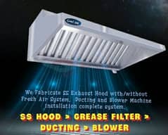 Restautant commercial kitchen hood  ducting fryer grease filters