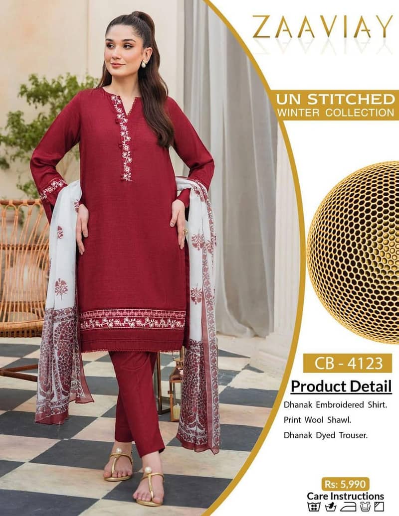 New Variety at Peak Lady | 3 Pc's | Linen Dhanak etc 1