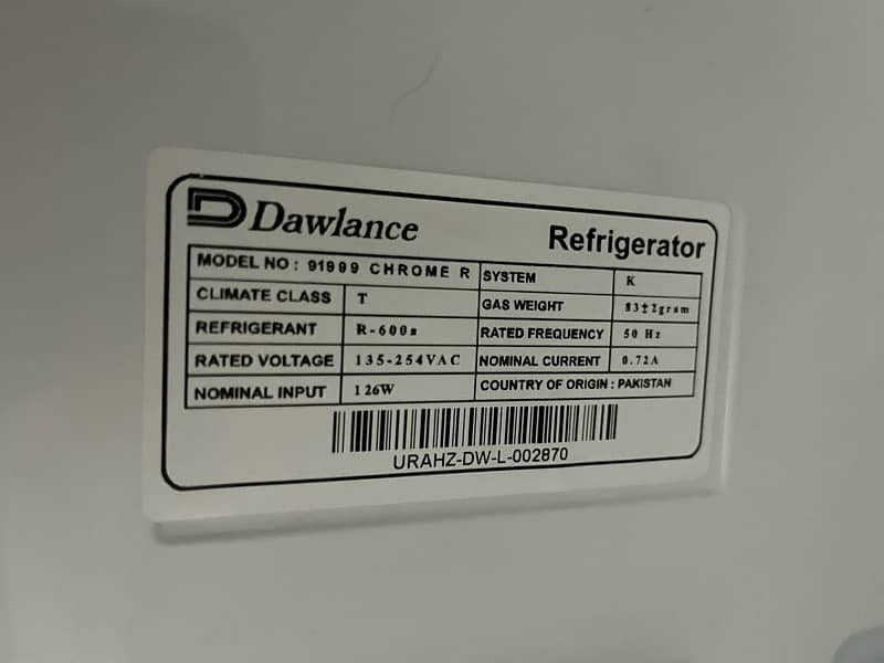 Dawlance new fridge only 3 day use 3