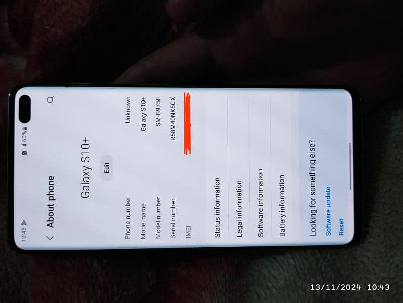 Samsung S10+ PTA Approved-- No Any Dot or No Shade 0332/72/41/832 2