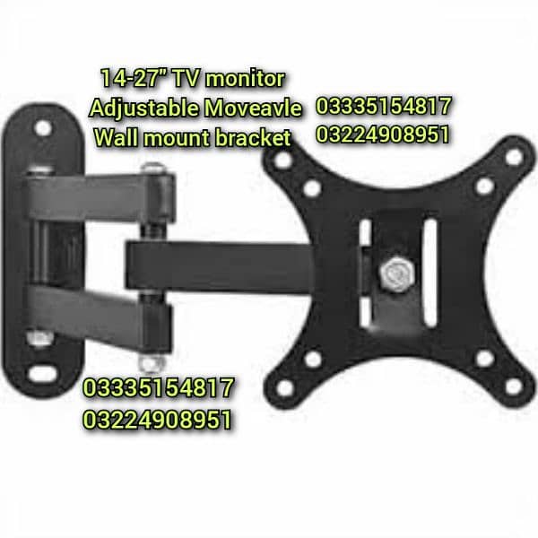 LCD LED tv adjustable wall mount bracket imported dual arm stand 3