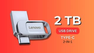 Lenovo 2TB Flash Drive Usb 3.0 Super Fast Type C Pen Drive