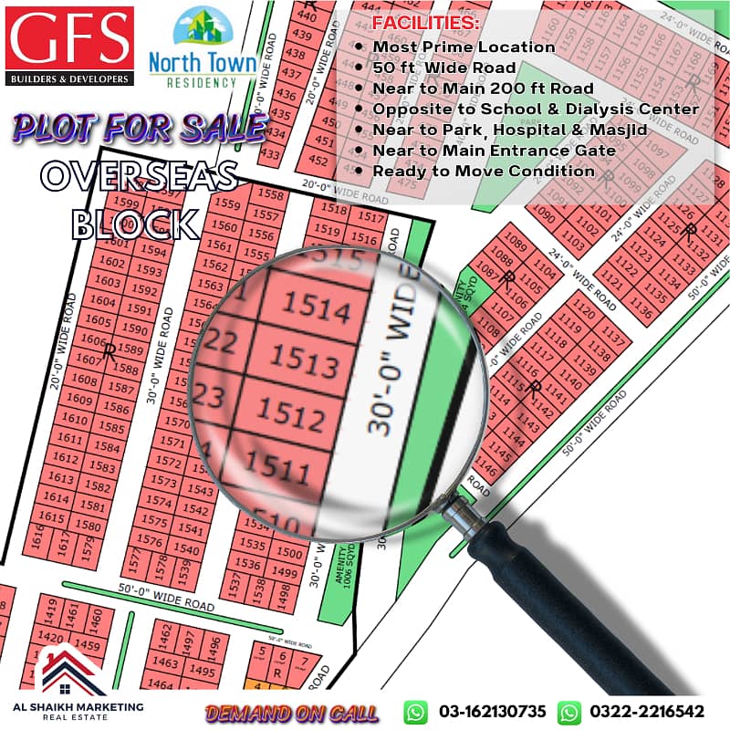 Plot for sale North Town Residency Phase 1 1