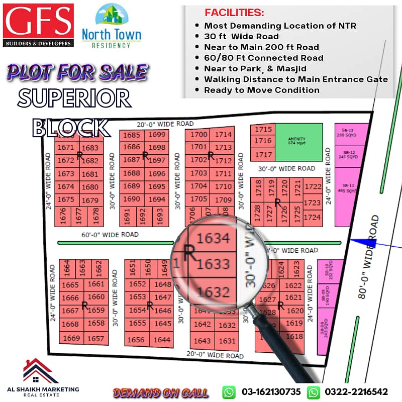 Plot for sale North Town Residency Phase 1 2