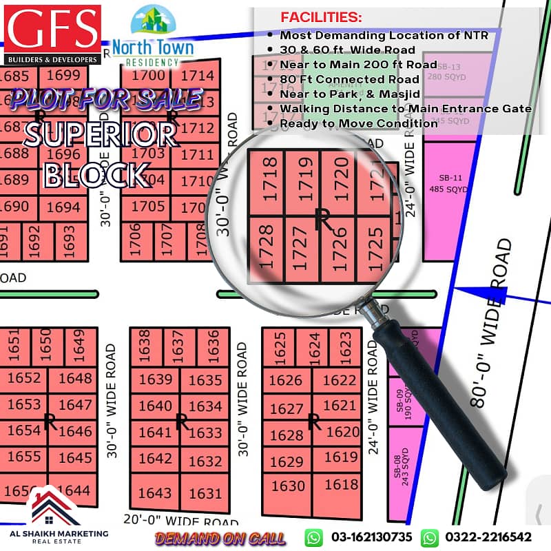 Plot for sale North Town Residency Phase 1 3