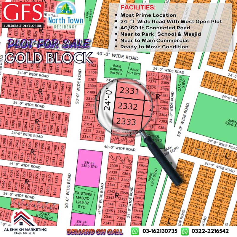 Plot for sale North Town Residency Phase 1 5