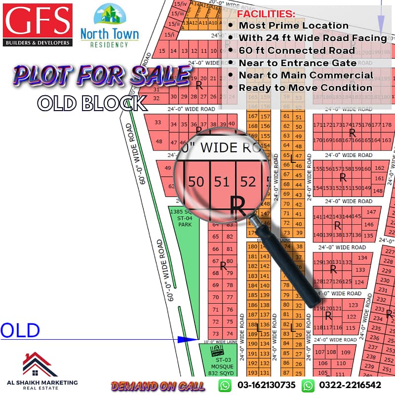 Plot for sale North Town Residency Phase 1 10