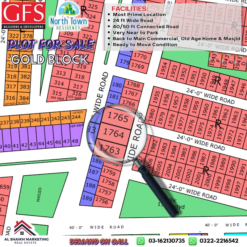 Plot for sale North Town Residency Phase 1 15