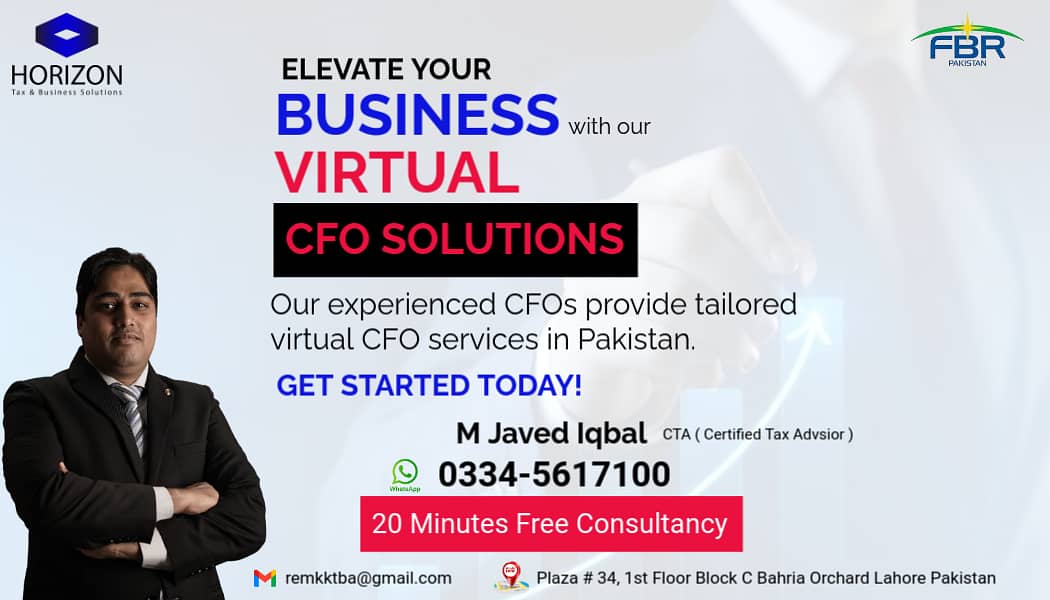 Virtual CFO Services for NTN Registration, Tax Consultant In Pakistan 0