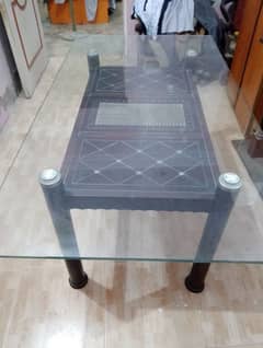 Glass Dining Table with 6 Chairs