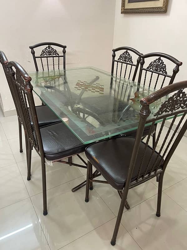 6 CHAIRS DINING TABLE 1