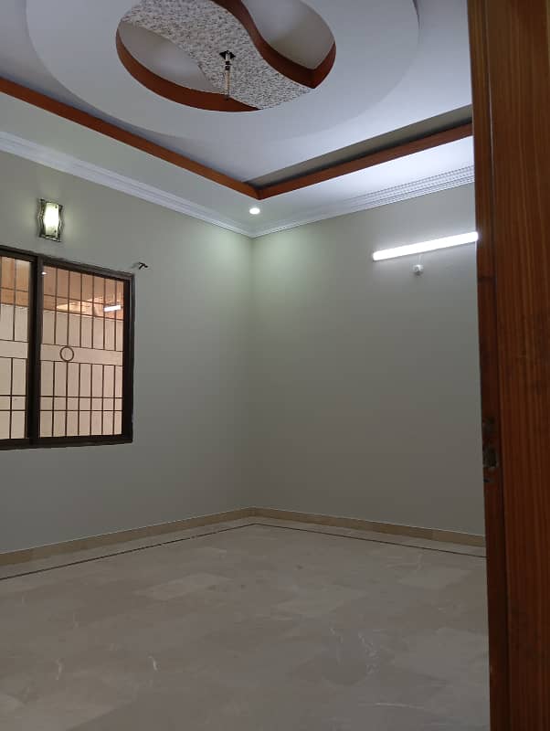 three bed dd ground floor portion for rent in johar 19