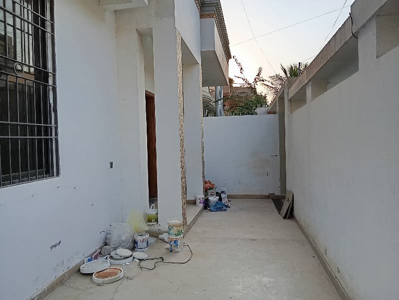 three bed dd ground floor portion for rent in johar 22