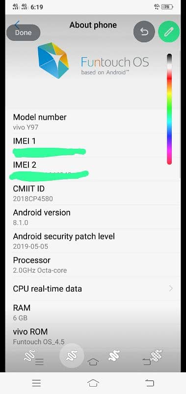 Vivo y97 All OK 6 128 sale exchange 3