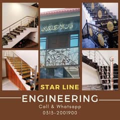 Ss railing name plate cnc cutting Decoration steel railing