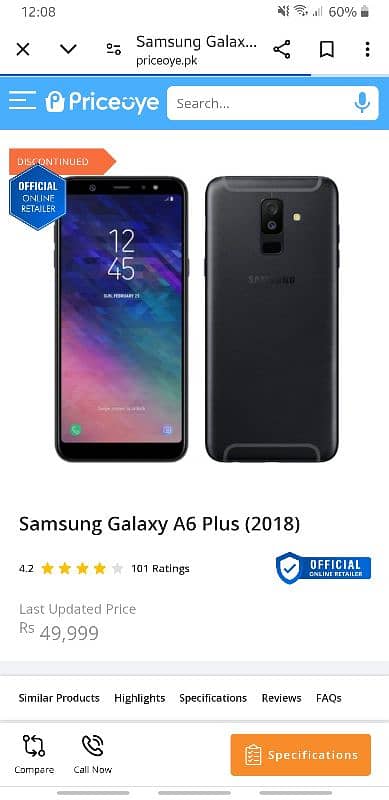 samsung galaxy a6plus 4 64 panel chang number 03189755752 0