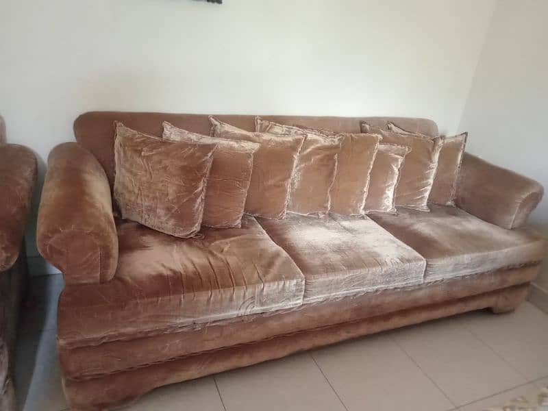 sofa set with matching cushion 1