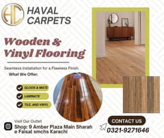 Wooden Vinyl Flooring - Semi,  Mate, Gloss Flooring - Home & Office