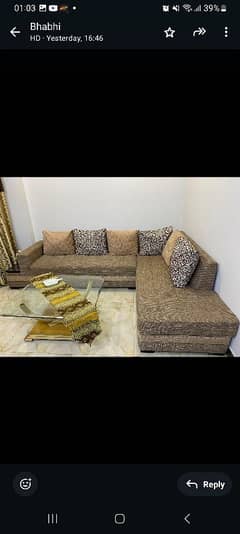 L shaped sofa set