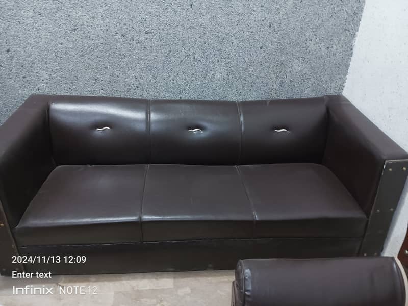 Office sofa he 3seater leather ka office sofa he 1