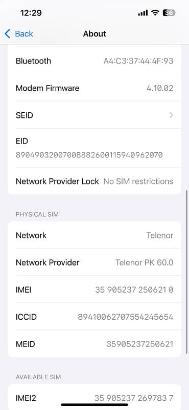 I phone 13 pro 512gb FU Telenor and Zong Sim Chalti hai is mein 7