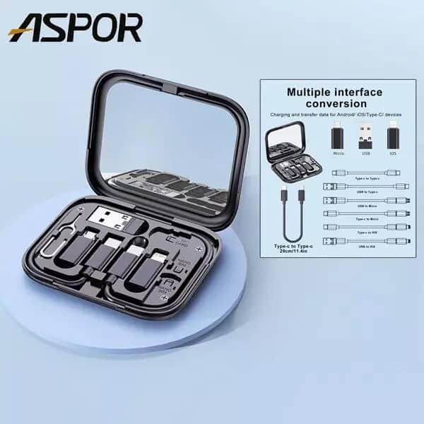 Aspor Multi Funcation Travel Assosory of Mobile Items 0