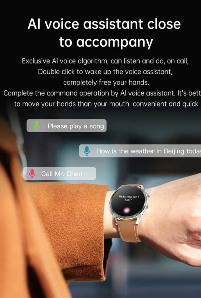 Smart Watch bluetooth calling, Ai voice assistance 10