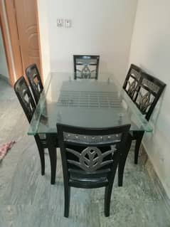 6 chairs with dining table